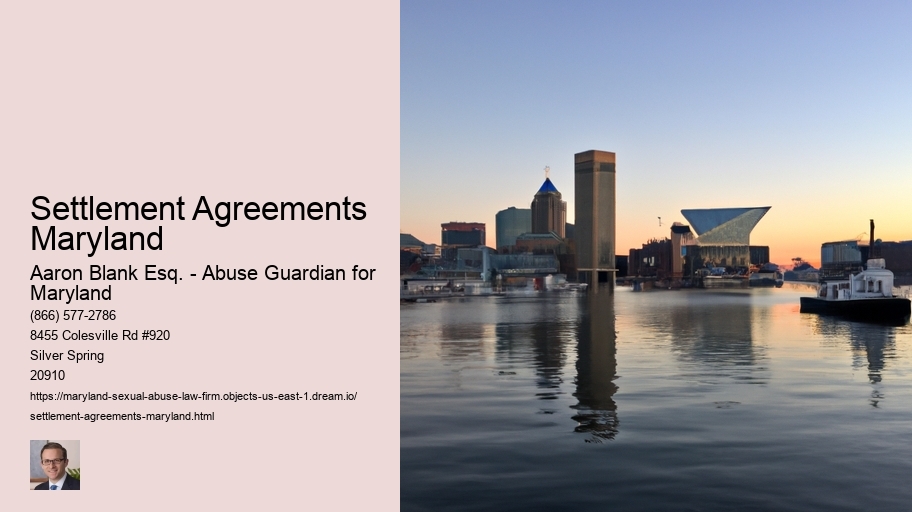 Settlement Agreements Maryland